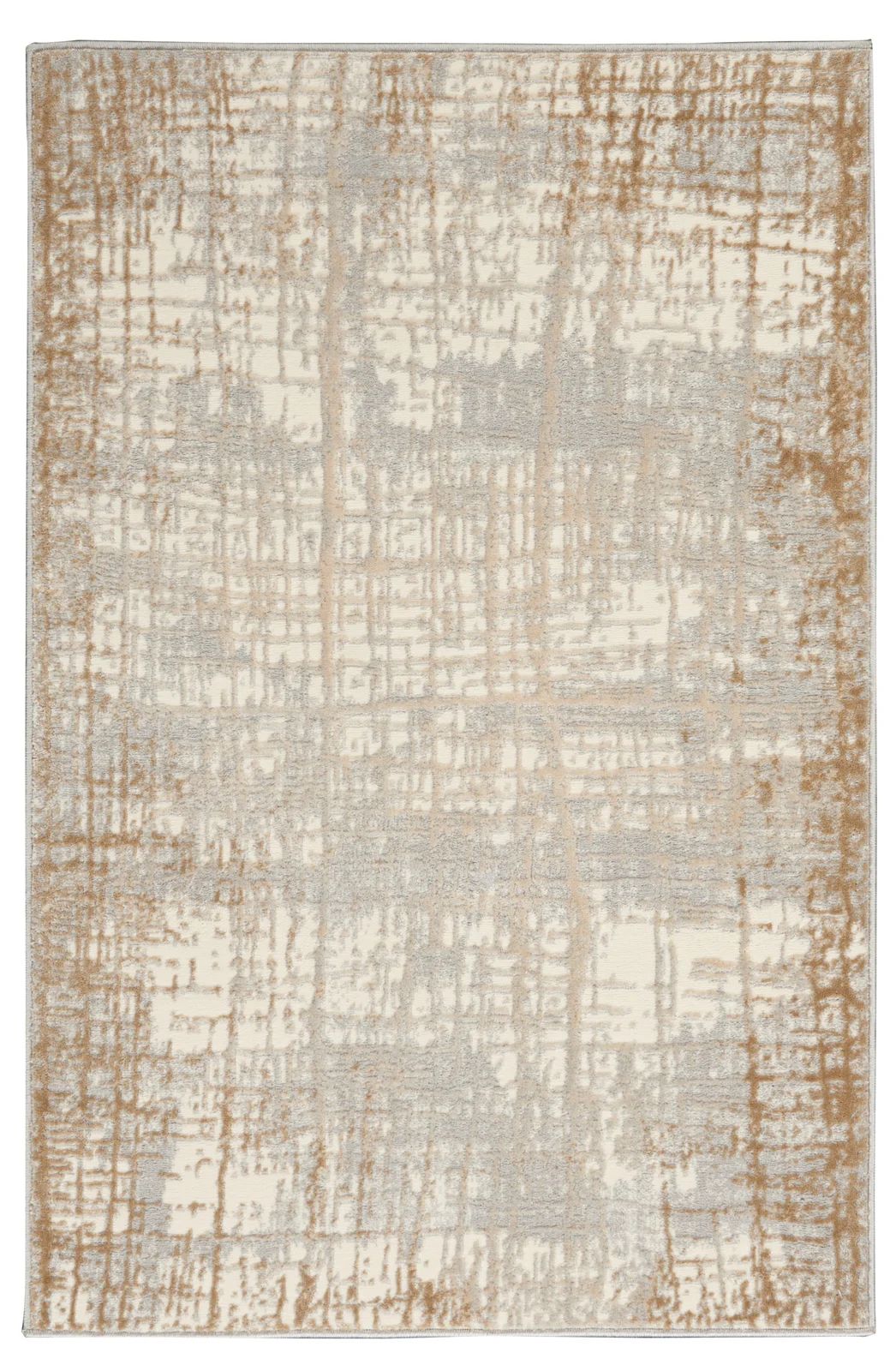 Abstract Area Rug in Cream/Ivory/Taupe/Grey | Wayfair Professional