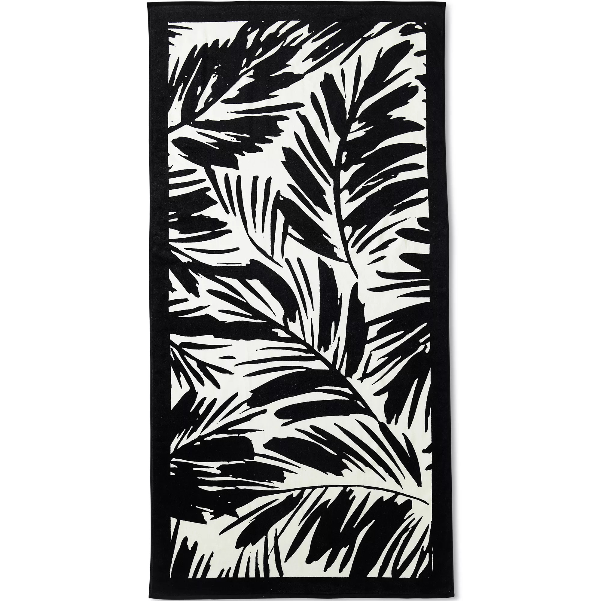 Printed Velour Beach Towel | Lands' End (US)