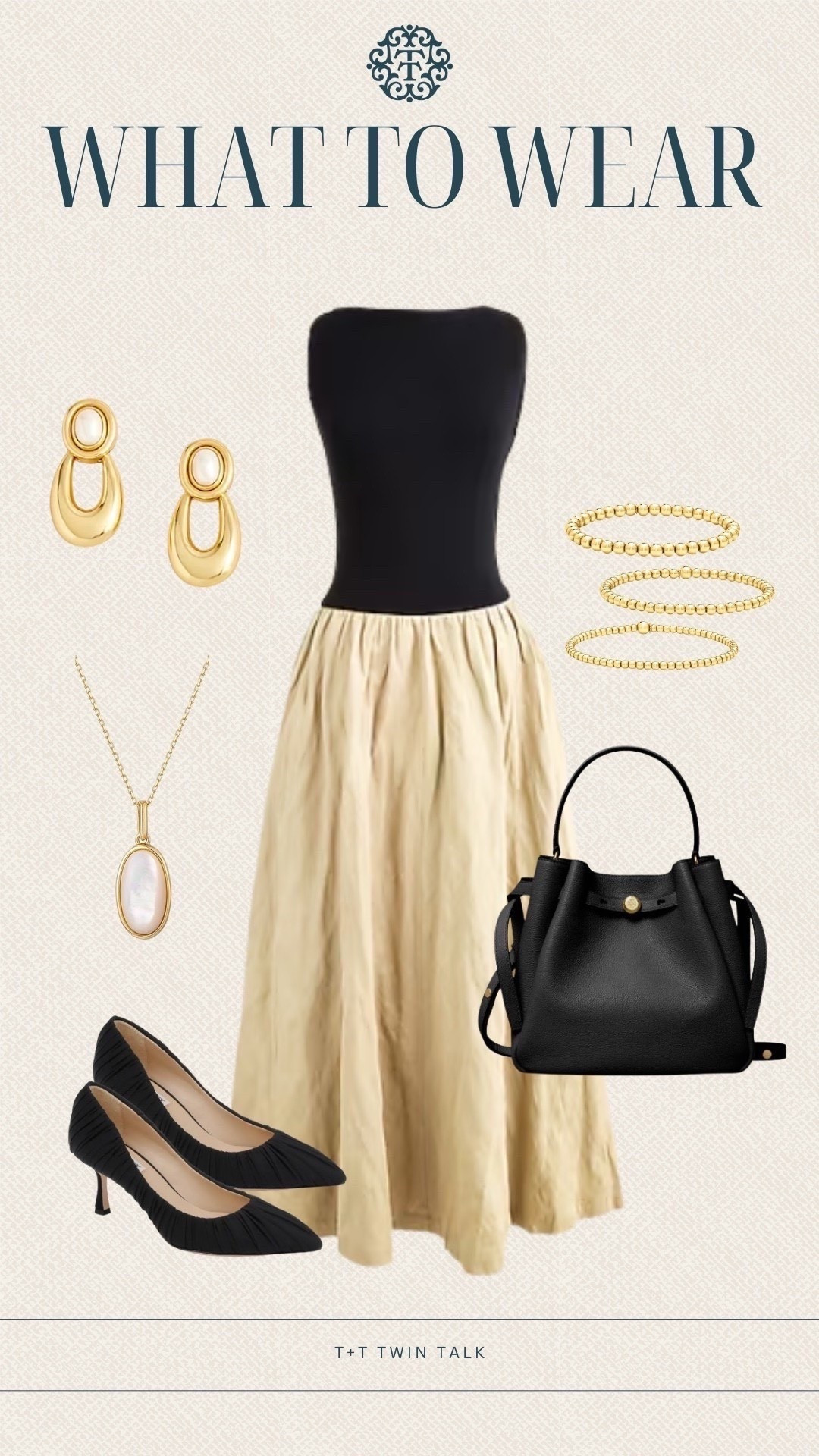 T+T, what to wear to a dinner date! We love this two tone dress from J.Crew. We paired it with black heels and a leather Tory Burch purse. For jewelry we added gold bracelets from Ross Simons, J.Crew earrings, and a necklace from Amazon! 

#LTKSeasonal #LTKItBag #LTKStyleTip
