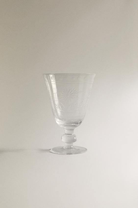 ENGRAVED WINE GLASS | Zara US