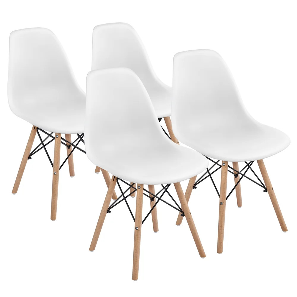 Yaheetech Set of 4 Modern Dining Chairs with Natural Beech for Kitchen Dining Bedroom Living Room... | Walmart (US)