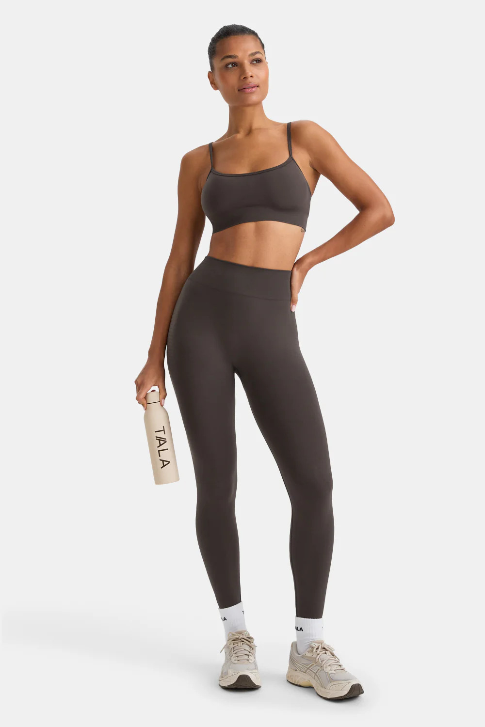 Sculpt Seamless Scrunch Black Marl Leggings | TALA | TALA (UK)