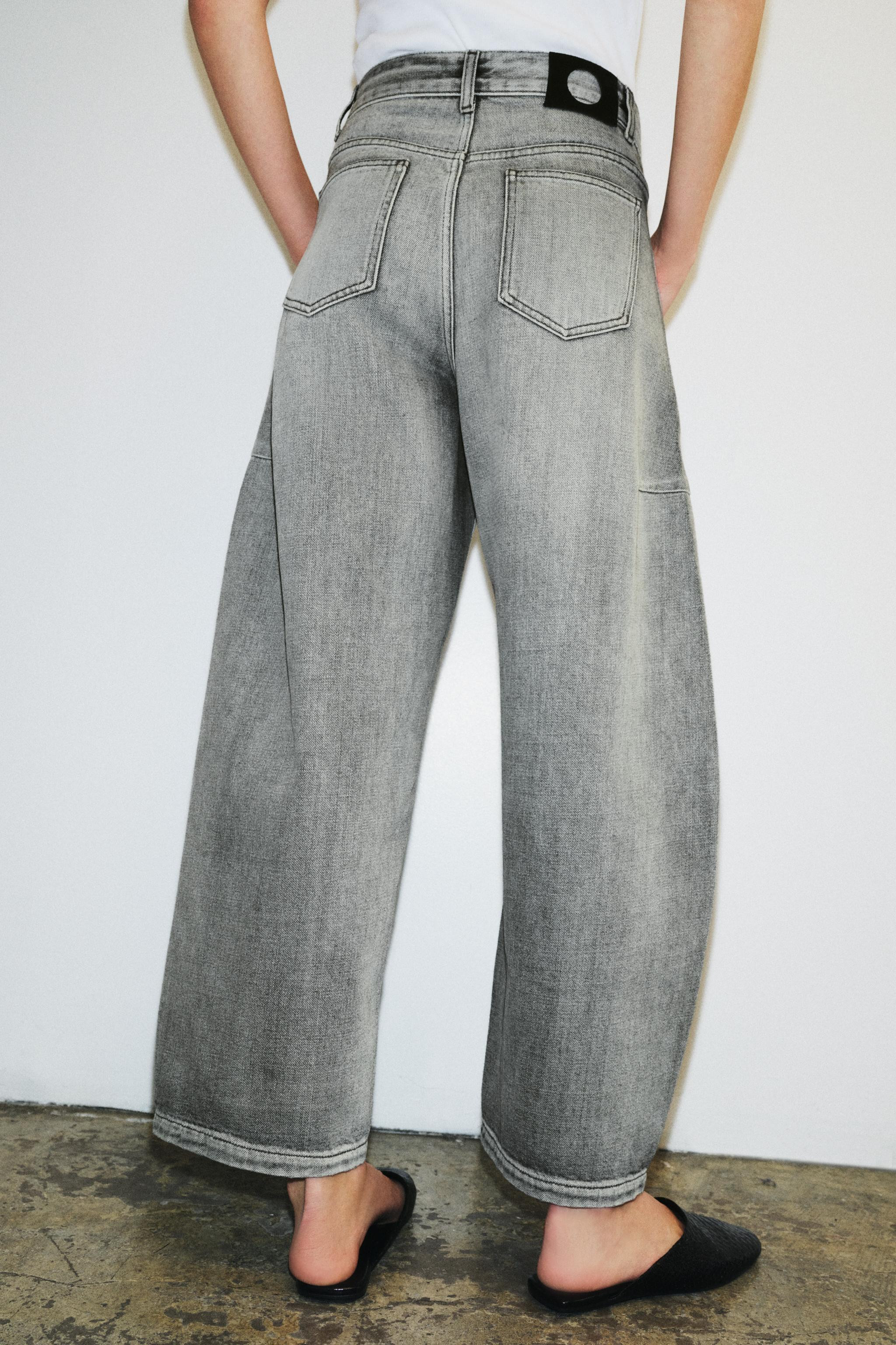 ZW COLLECTION ANKLE balloon mid-waist JEANS | Zara UK