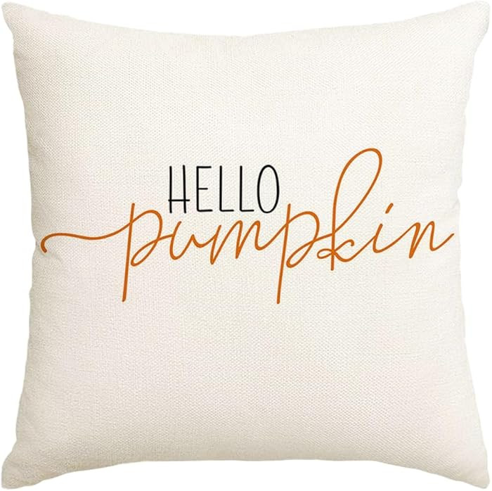 RABUSOFA Fall Pillow Covers 20x20 Hello Pumpkin Autum Pillows Decorative Throw Pillows,Outdoor Th... | Amazon (US)