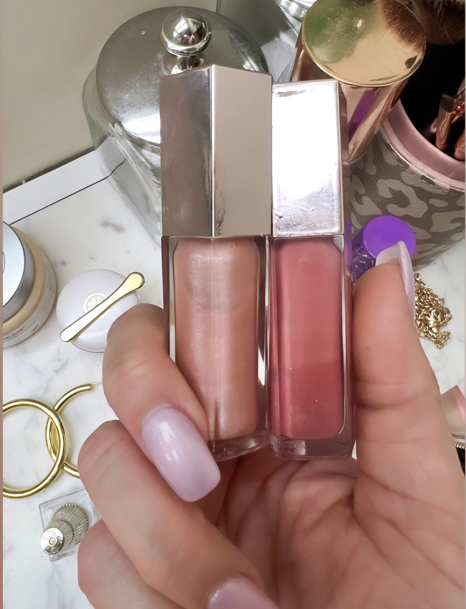 Fenty Beauty lipgloss, gloss bomb, my favorite shades are ‘Sweet Mouth’ for the perfect nude and ‘Fu$$y’ for a pinker lip, I love these glosses for super shine without the stickiness 

Follow me @karmagaravaglia for more beauty faves, fashion finds and more! So glad you’re here!! XO!!

#LTKbeauty #LTKunder50