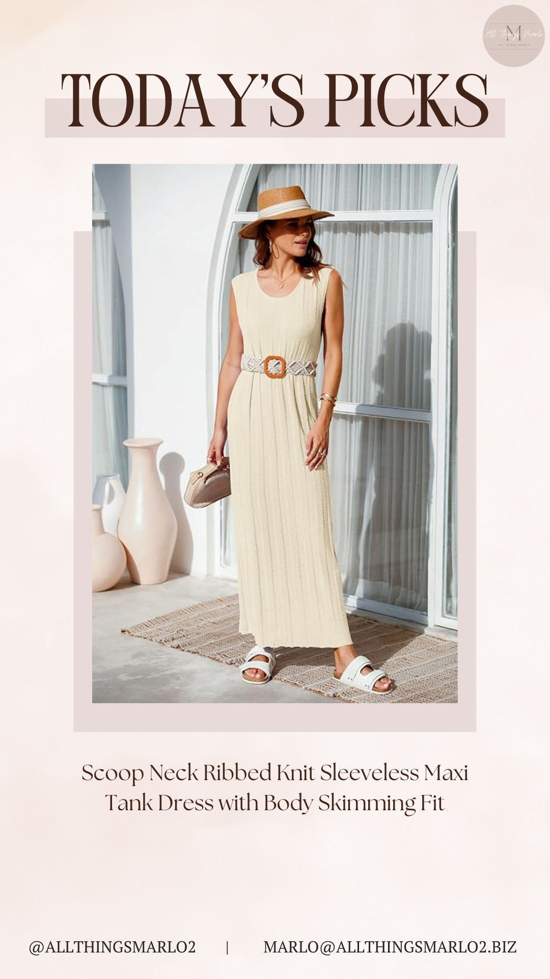 Scoop Neck Ribbed Knit Sleeveless Maxi Tank Dress with Body Skimming Fit 

 #LTKSeasonal #LTKWorkwear #LTKTravel