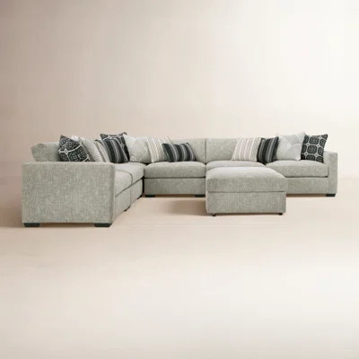 Chrisette 119" Wide Symmetrical Modular Corner Sectional with Ottoman | Wayfair North America