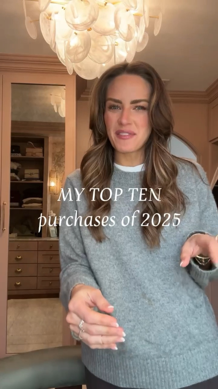 2025: TOP TEN PURCHASES✨
1. Pants (S)
2. Sweater (S)
3. Light Weight Moisturizer 
4. Runner Rug
5. Lip Stain (Charming or Lovely)
6. Eyebrow Gel (code: ALOPROFILE)
7. Jeans (25 & 26)
8. Splurge Flats
9. Leggings (XS or S)
10. Firming Creams


#LTKBeauty #LTKootd #LTKvlog