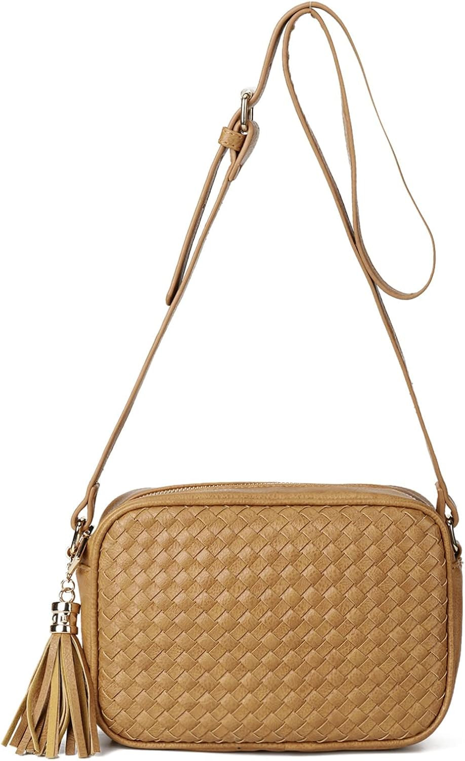 Small Crossbody Bags and Boho Purses for Women Trendy Weave Cross Body Shoulder Handbags,Soft Lea... | Amazon (US)