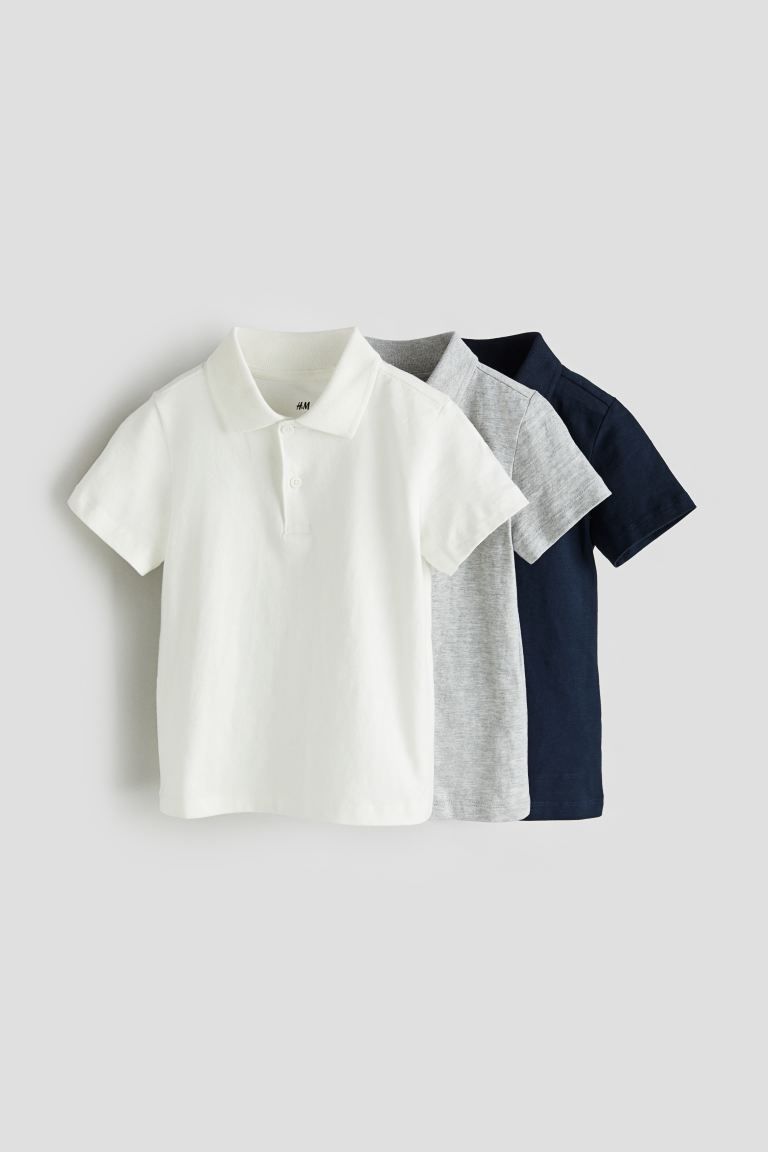 3-pack Cotton Jersey Polo Shirts | H&M (US + CA)