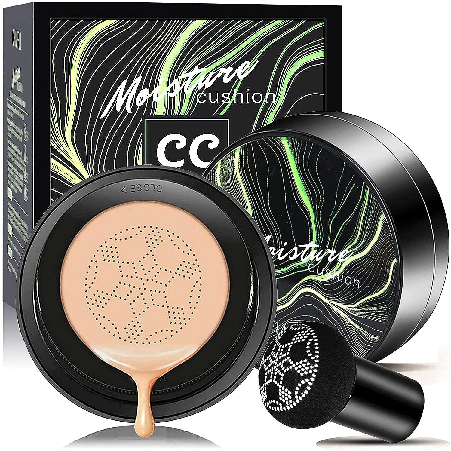 Air Cushion CC Cream Mushroom Head Foundation, Firstfly Moisturizing BB Cream Makeup Long Lasting... | Amazon (US)