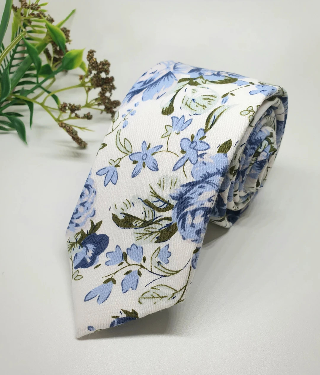 Dusty Blue Floral Tie, Floral Tie, Groomsmen Tie, Blue Rose Tie, Wedding Tie, Dusty Blue Tie  Blu... | Etsy (US)