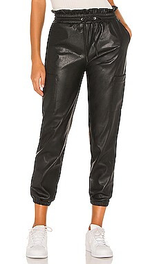n:philanthropy x REVOLVE Rou Vegan Leather Pant in Black Cat from Revolve.com | Revolve Clothing (Global)