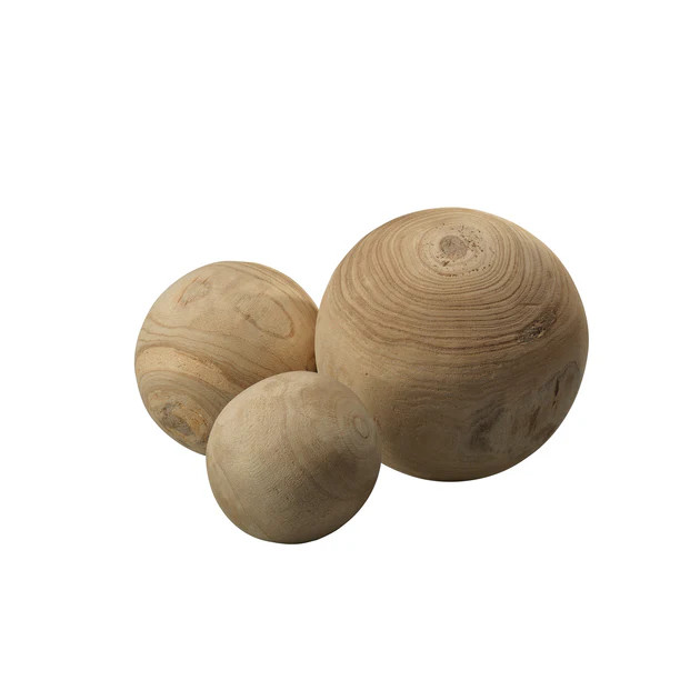 Malibu Wood Spheres | Cailini Coastal