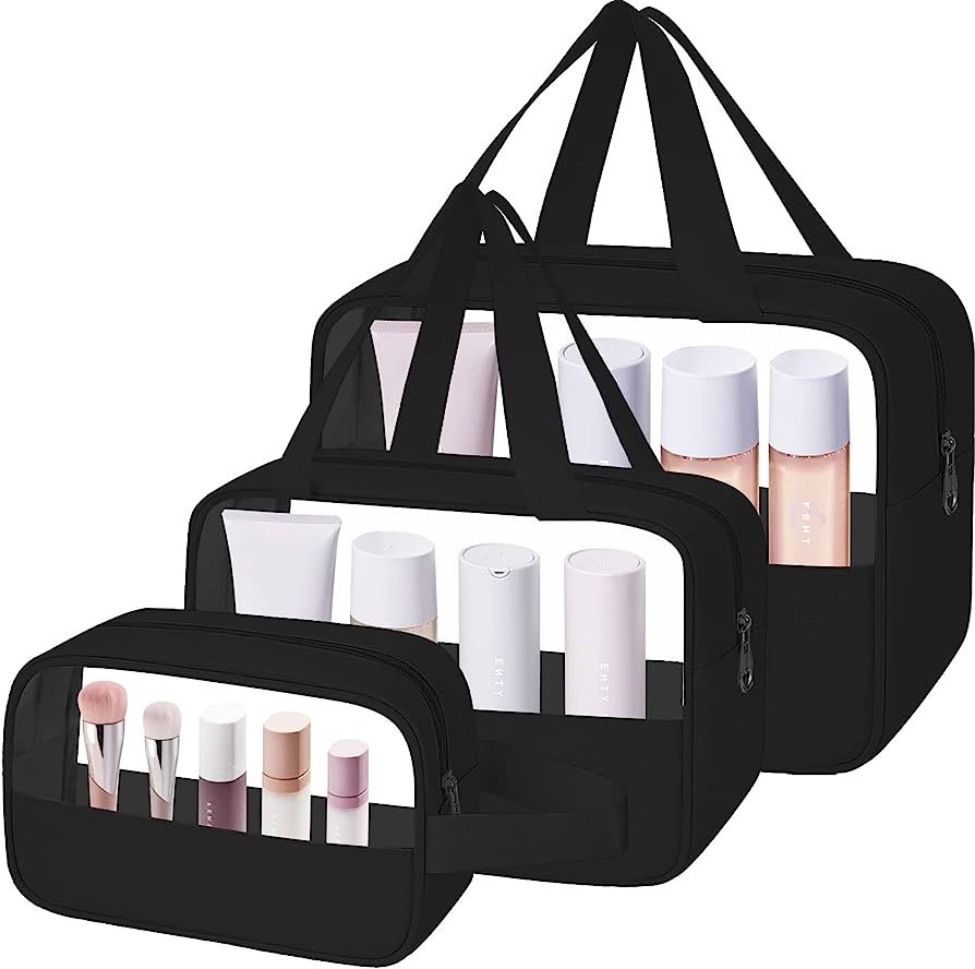 Noozion Makeup Bag 2 Pieces Toiletry Bag Portable Cosmetic Pouch Travel Organizer Water-resistant... | Amazon (US)