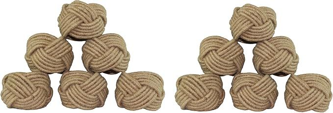 COTTON CRAFT - Jute Napkin Ring - Set of 12-2 Inch Round - Hand Made by Skilled artisans - A Beau... | Amazon (US)