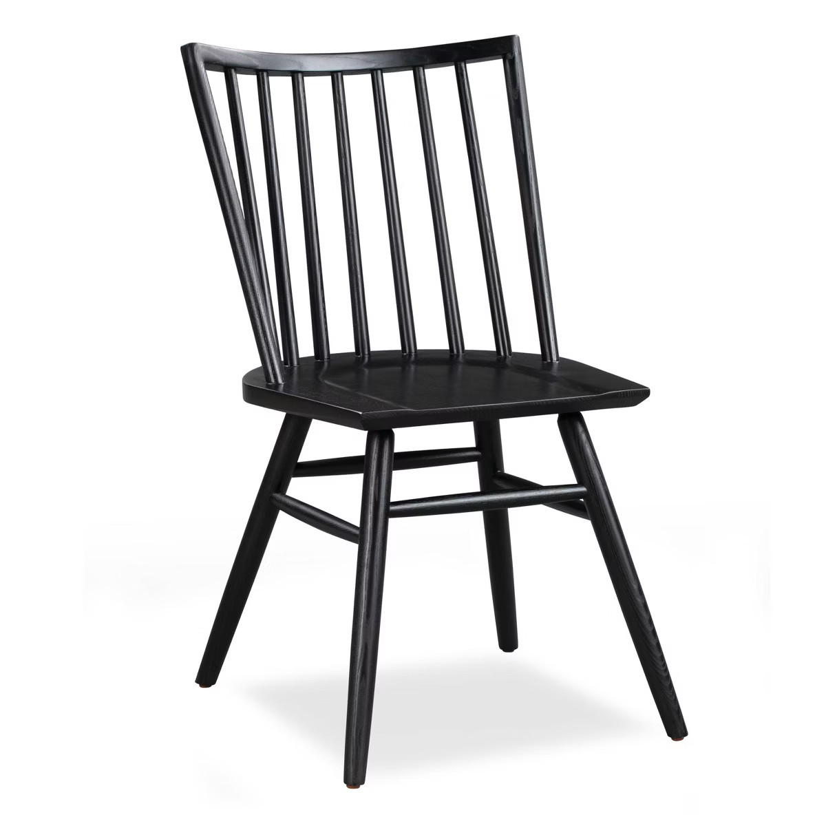Poly & Bark Talia Dining Chair Black: Wood Frame, Armless Design, No Assembly, 18.5" Seat Height | Target