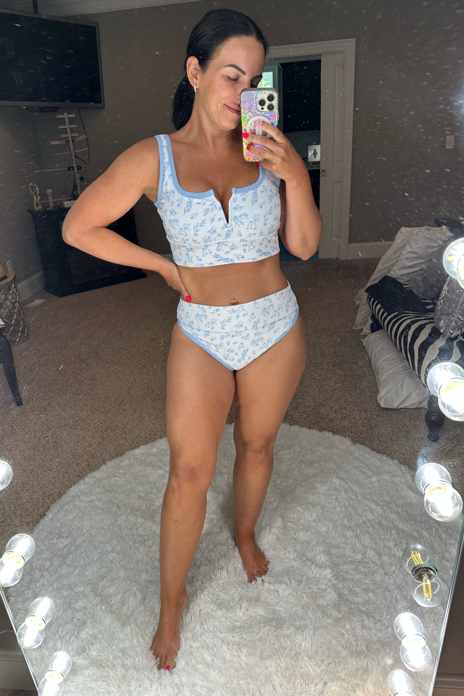 This suit hits all the marks! Wearing a Medium top and bottom. 

#LTKunder100 #LTKswim #LTKtravel