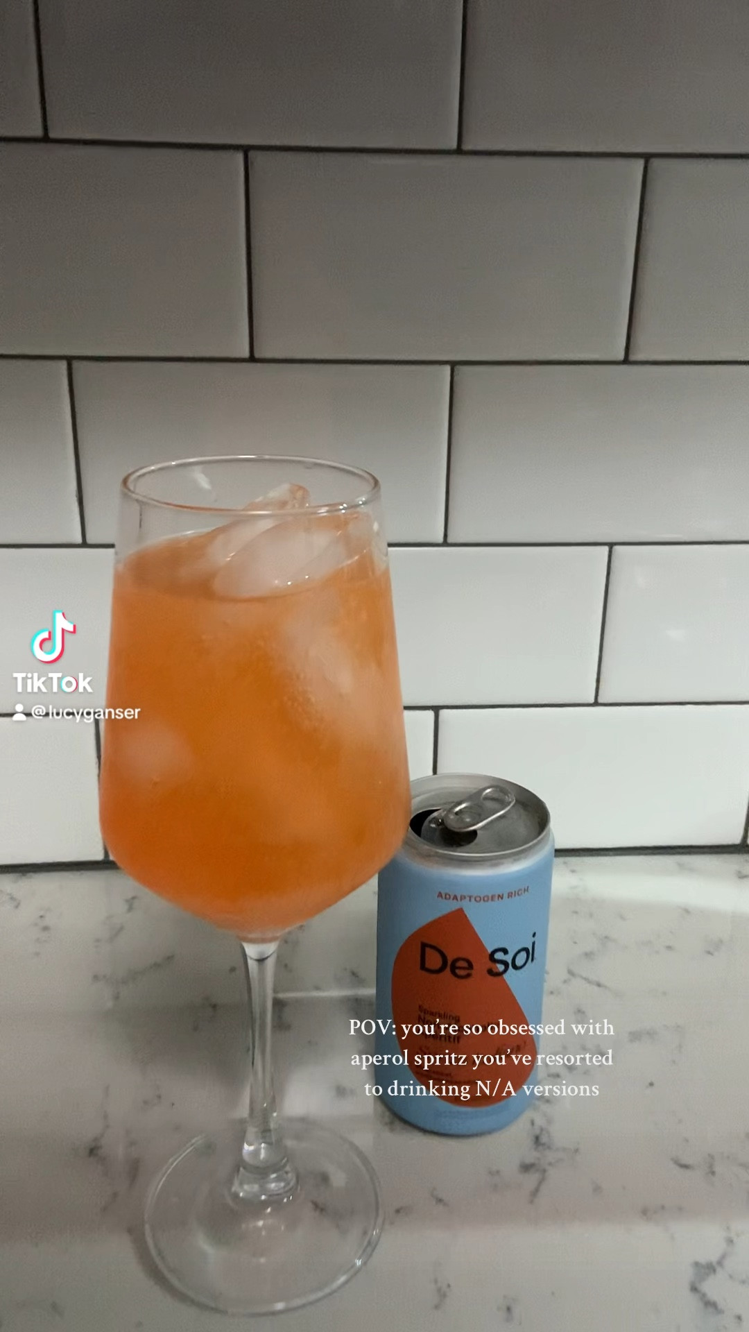 non-alcoholic aperol spritz alternative! 🧡🍊✨ 