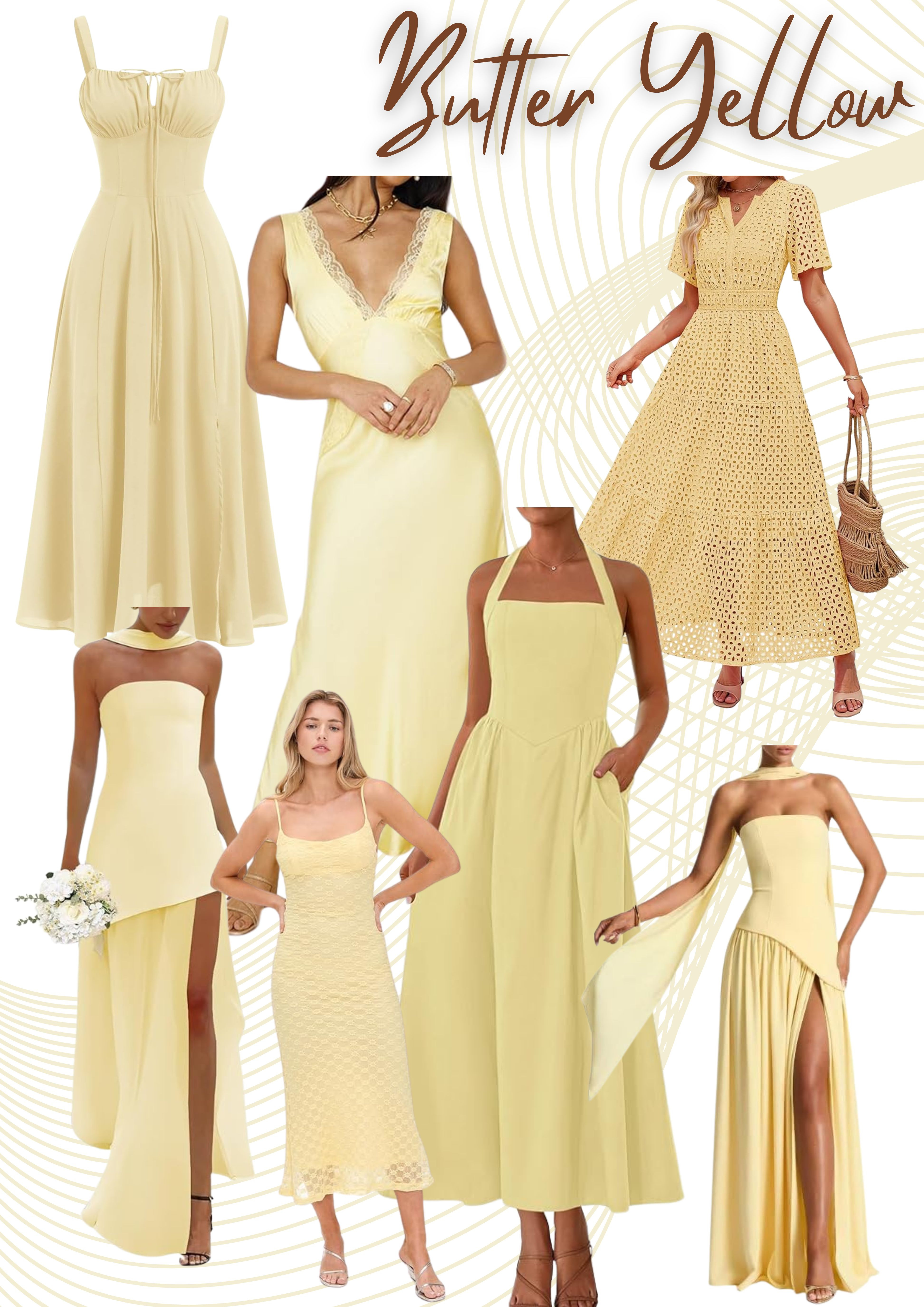 Butter Yellow Dresses for summer 

 #LTKSummerEdit #LTKSeasonal #LTKParties