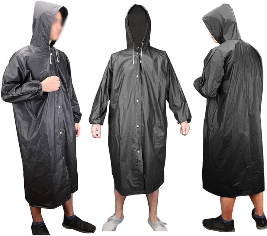 KRATARC Outdoor Raincoat Waterproof Reusable Rain Poncho Emergency Lightweight with Hood Men Wome... | Amazon (US)