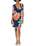 Trina Turk Women's Picturesque V Neck Button Sleeve Dress, Keepsake Floral Smoothie, 2 | Amazon (US)