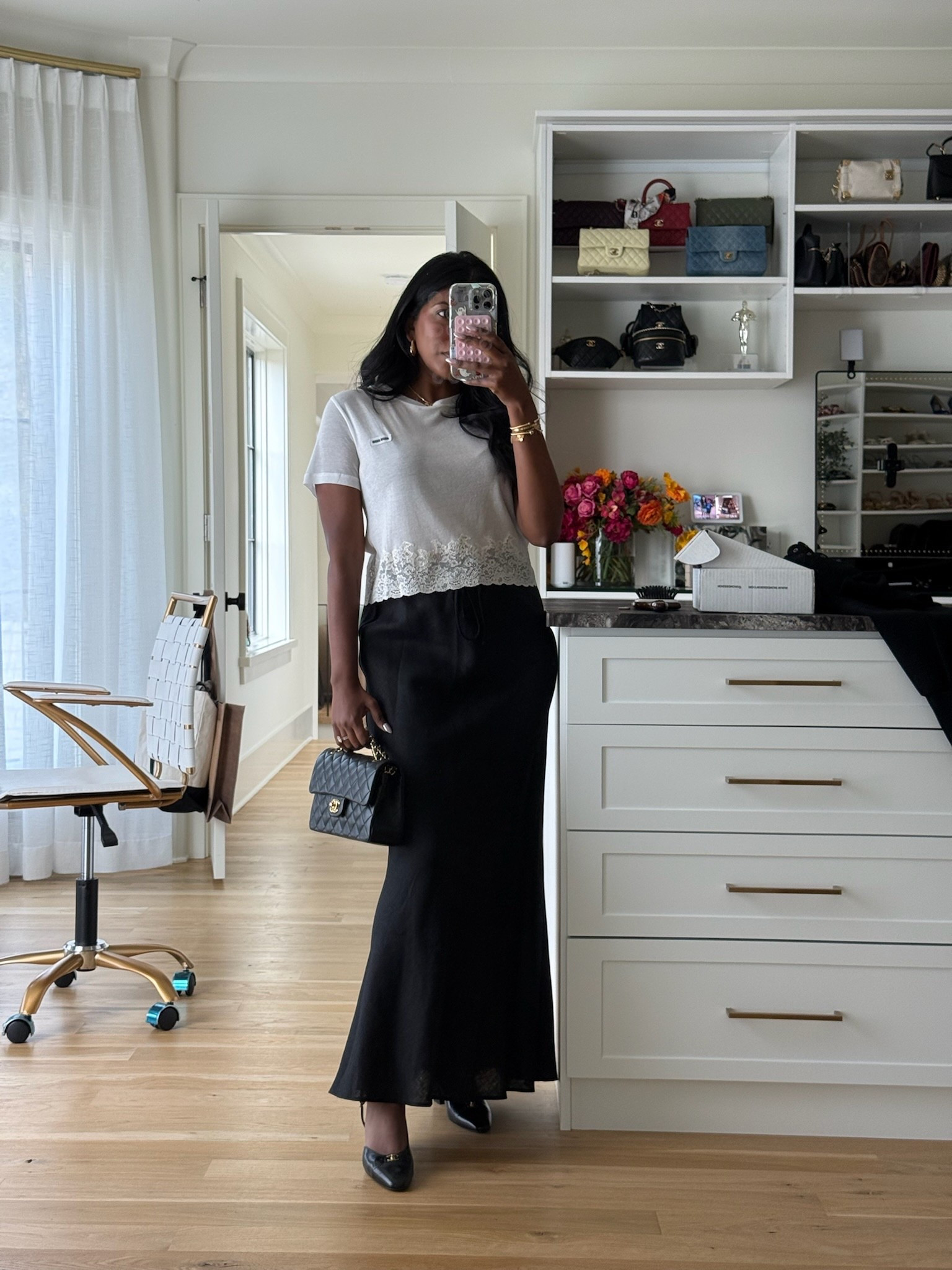 Skirt is from shopboem (linen maxi) and shoes are Chanel and linked similar! 🖤

#LTKStyleTip #LTKSeasonal #LTKBeauty