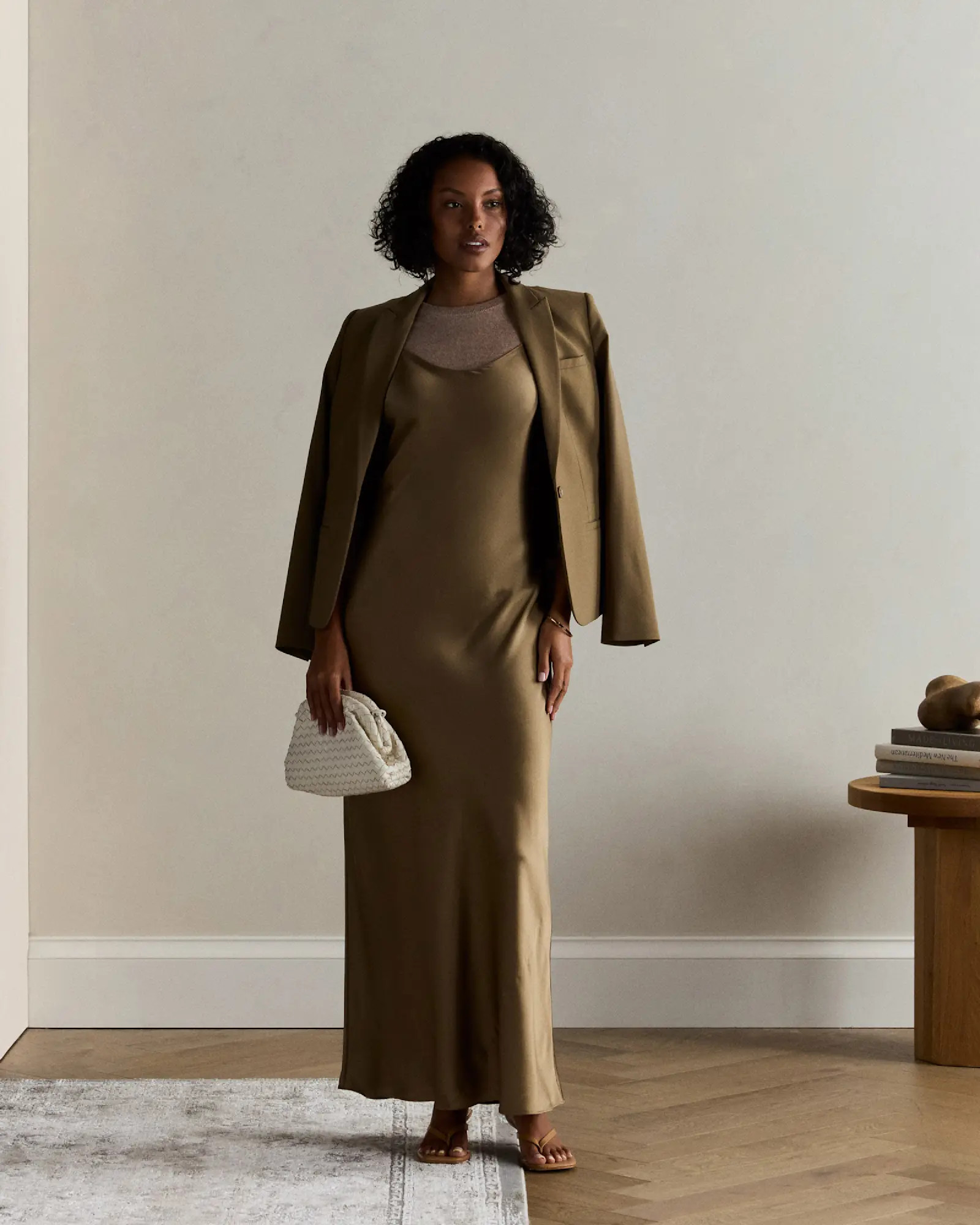 Italian Leather Handwoven Pouch Crossbody Clutch in Bone | Quince