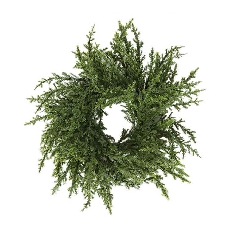 Christmas Candle Rings Wreath Norfolk Pine Garland for Home Table Centerpieces | Walmart (US)