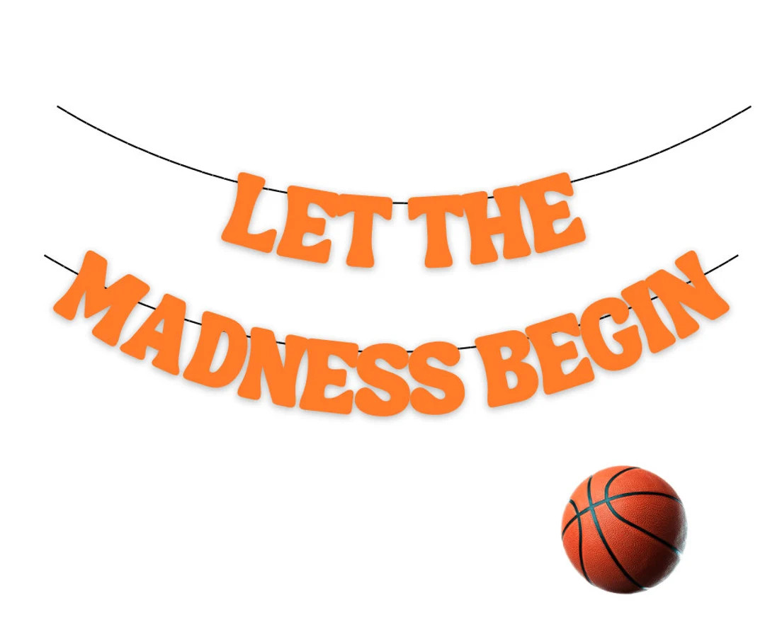 Let the Madness Begin banner for your March Madness party, basketball party, or banquet,  Basketb... | Etsy (US)