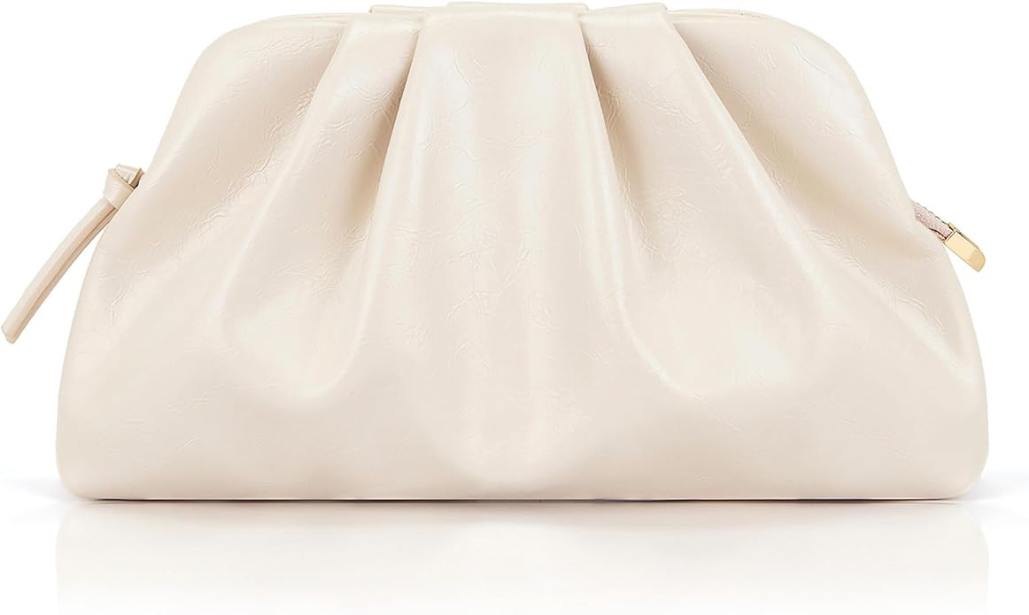 Milisente Clutch Purses for Women Shiny PU Leather Pleated Evening Clutch Bag With Shoulder Strap... | Amazon (CA)