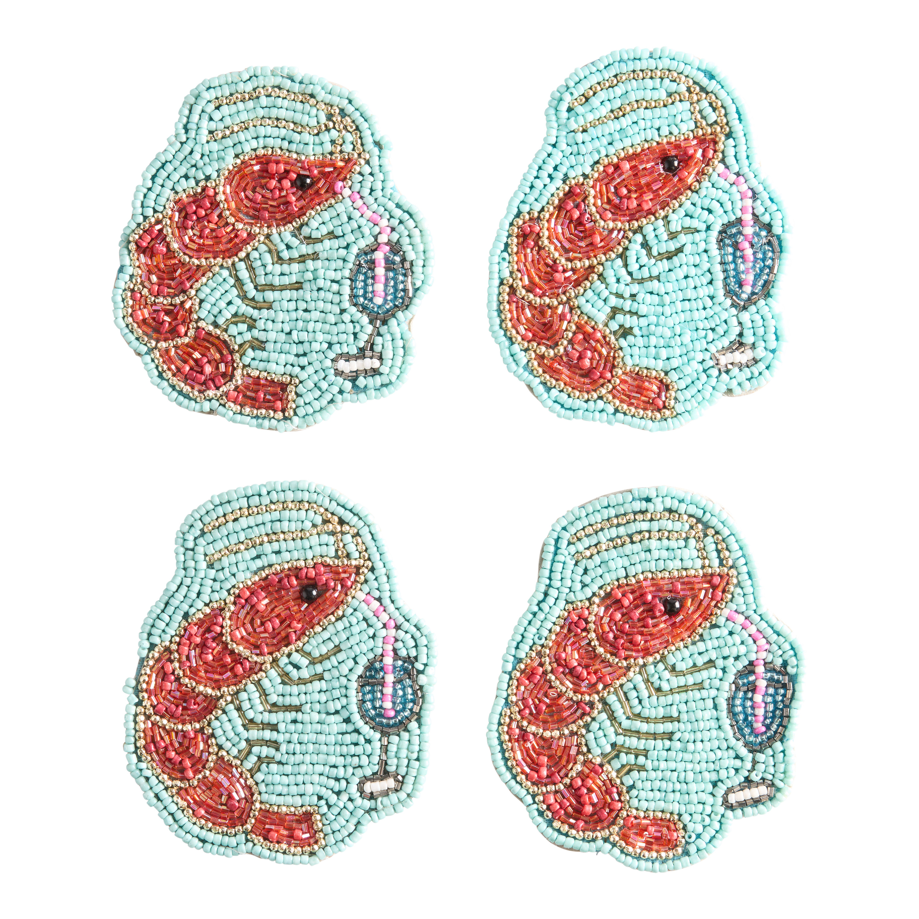 Shrimp Cocktail Beaded Coasters 4 Pack - World Market | World Market