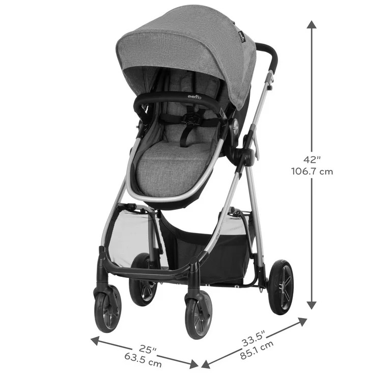 Evenflo Omni Plus Modular Travel System with LiteMax Sport Rear-Facing Infant Car Seat, Mylar Gra... | Walmart (US)