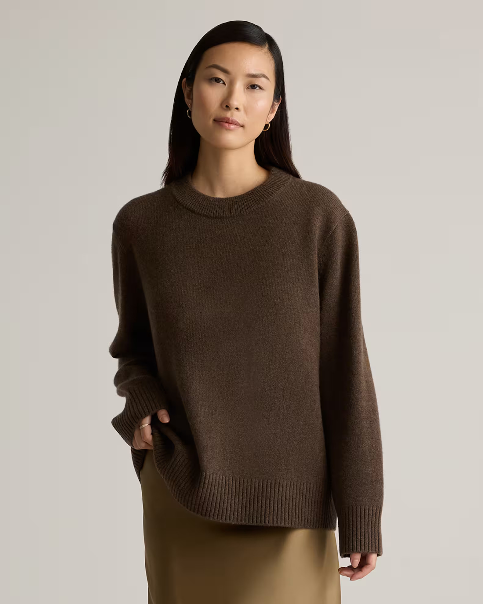 Mongolian Cashmere Oversized Crewneck Sweater | Quince