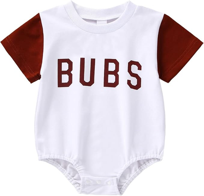 Newborn Baby Boy Oversized Romper, Infant Boy One-Piece Short Sleeve Romper Summer Outfit | Amazon (US)
