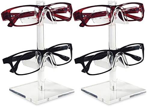 Mooca 2 Piece Set Acrylic Eyeglasses Frame Riser Display Stand Sunglasses Rack Sunglasses Rack Holde | Amazon (US)