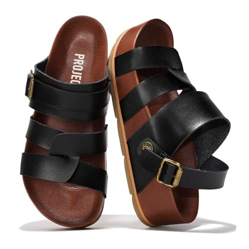 Project Cloud Platform Sandals Women – Strappy Wedges with Comfortable Plush & Soft Insole – Lightweight & Non Slip Platform Sandals for Women 2026 (Proud,BLK,6.5) | Amazon (US)