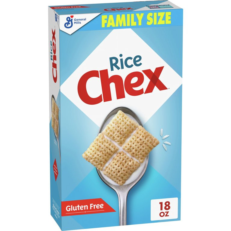 Rice Chex Gluten Free Breakfast Cereal, Homemade Chex Mix Ingredient, Family Size, 18 OZ | Walmart (US)