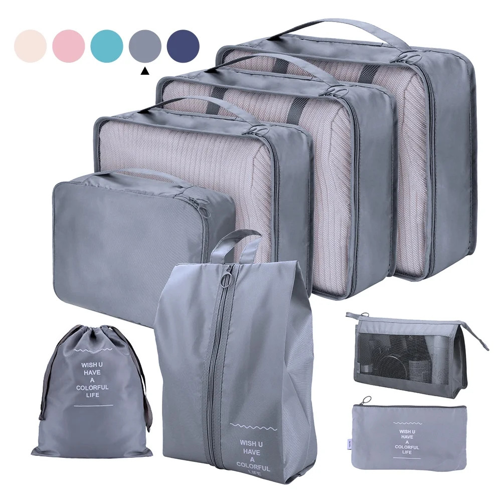 6/7/8PCS Packing Cubes for Travel Luggage Organiser Bag Compression Pouches Clothes Suitcase, Pac... | Walmart (US)