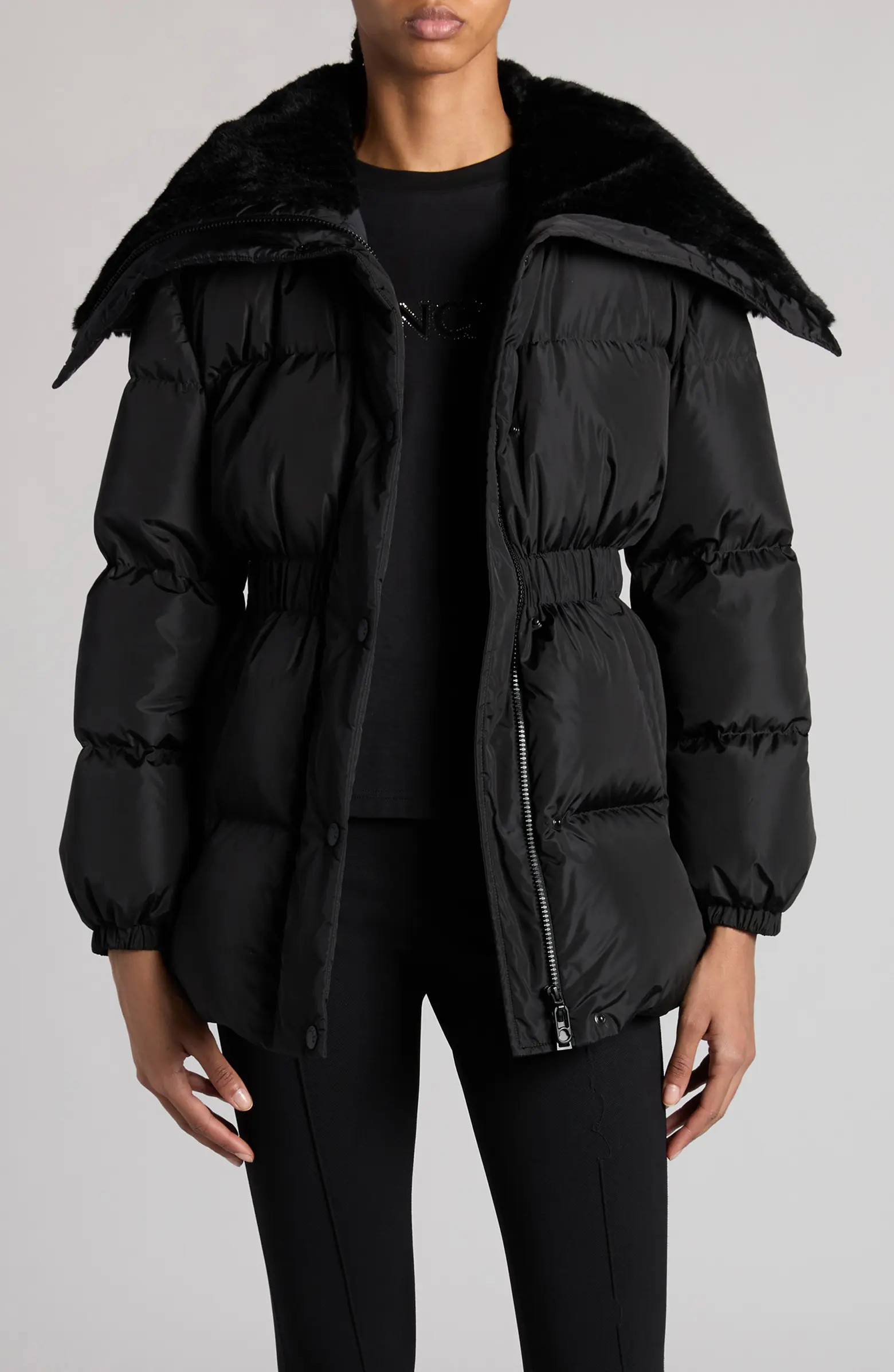 Brasseurs Down Jacket with Faux Fur Trim | Nordstrom