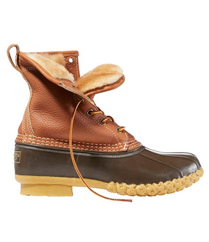 Women’s Bean Boots, 8" Tumbled-Leather Shearling-Lined | L.L. Bean