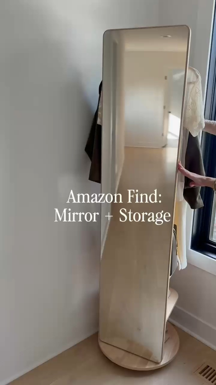This Amazon find is perfect for small spaces - it's a full-length mirror AND coat rack with shelves, PLUS it rolls so you can move it wherever you need it. I like using it to lay out my outfit for the next couple of days. 

#LTKHome