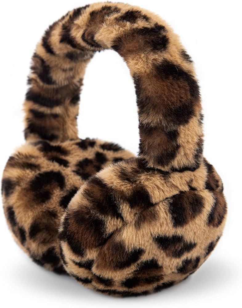 Winter Ear Muffs for Women Girls Faux Fur Cute White Earmuffs Fluffy Ear Warmers Foldable Ear Cov... | Amazon (US)