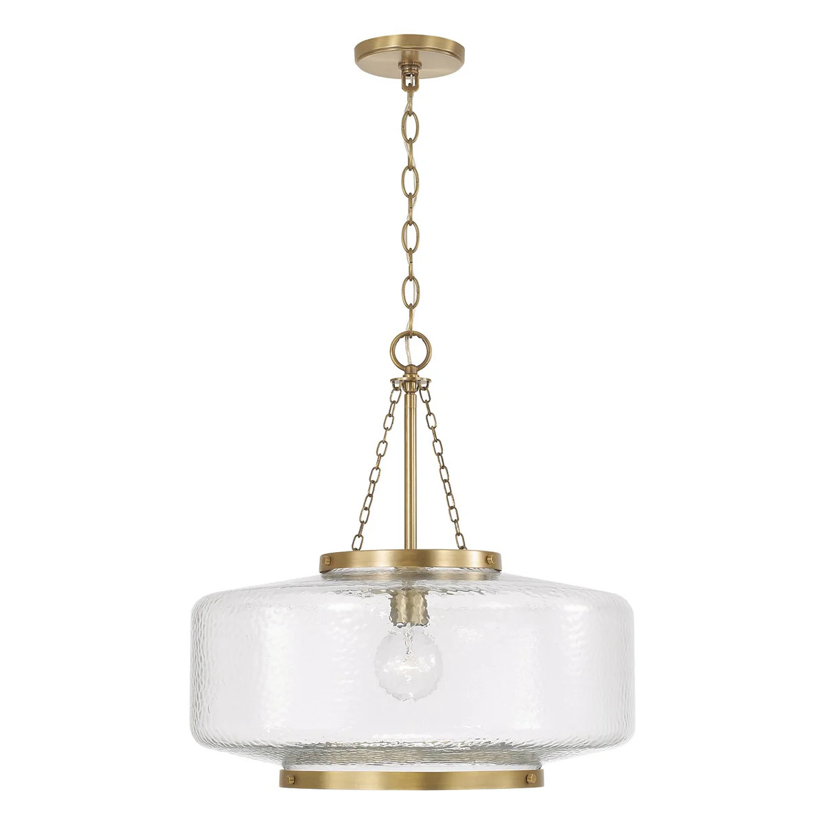 Landon One Light Pendant Aged Brass | Lighting Design