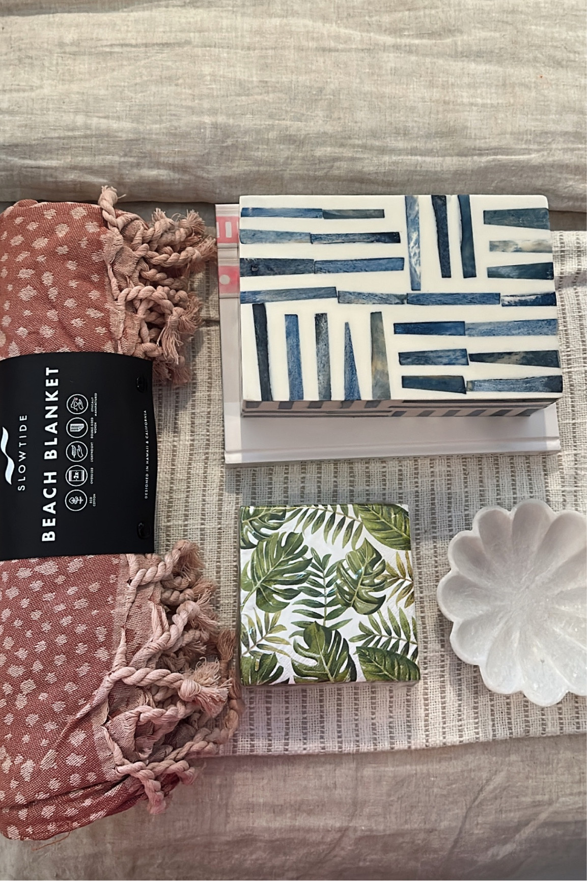 Coffee table book, box, napkins, beach towel!! 

#LTKstyletip #LTKFind #LTKhome