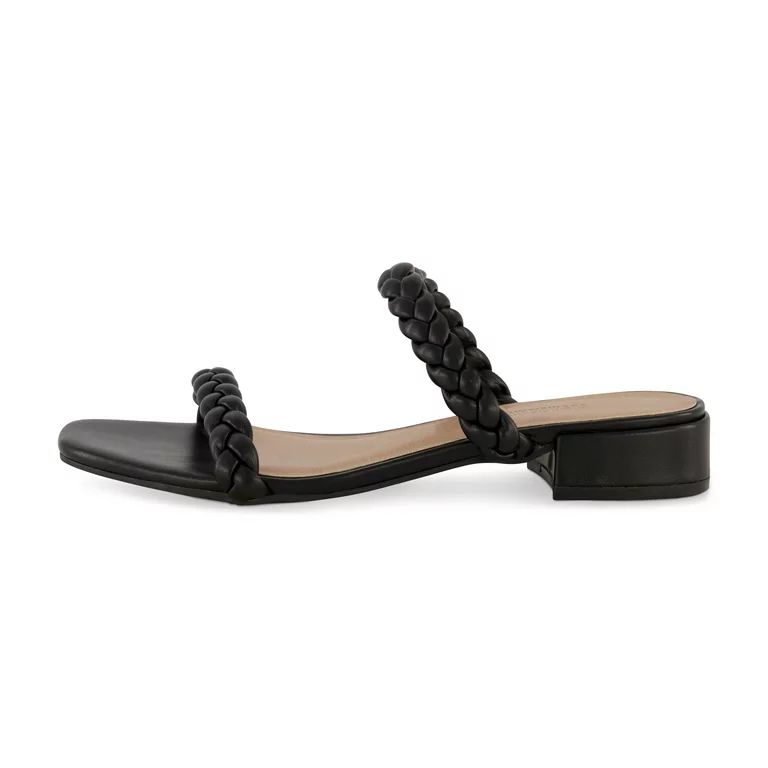CUSHIONAIRE Women's Neptune Braided Low Block Heel Sandal +Memory Foam | Walmart (US)