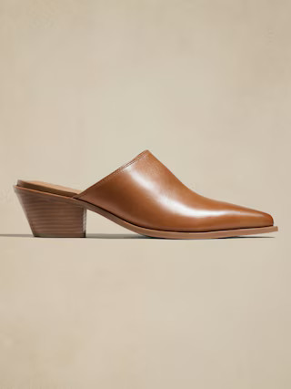 Leather Heeled Mule | Banana Republic Factory