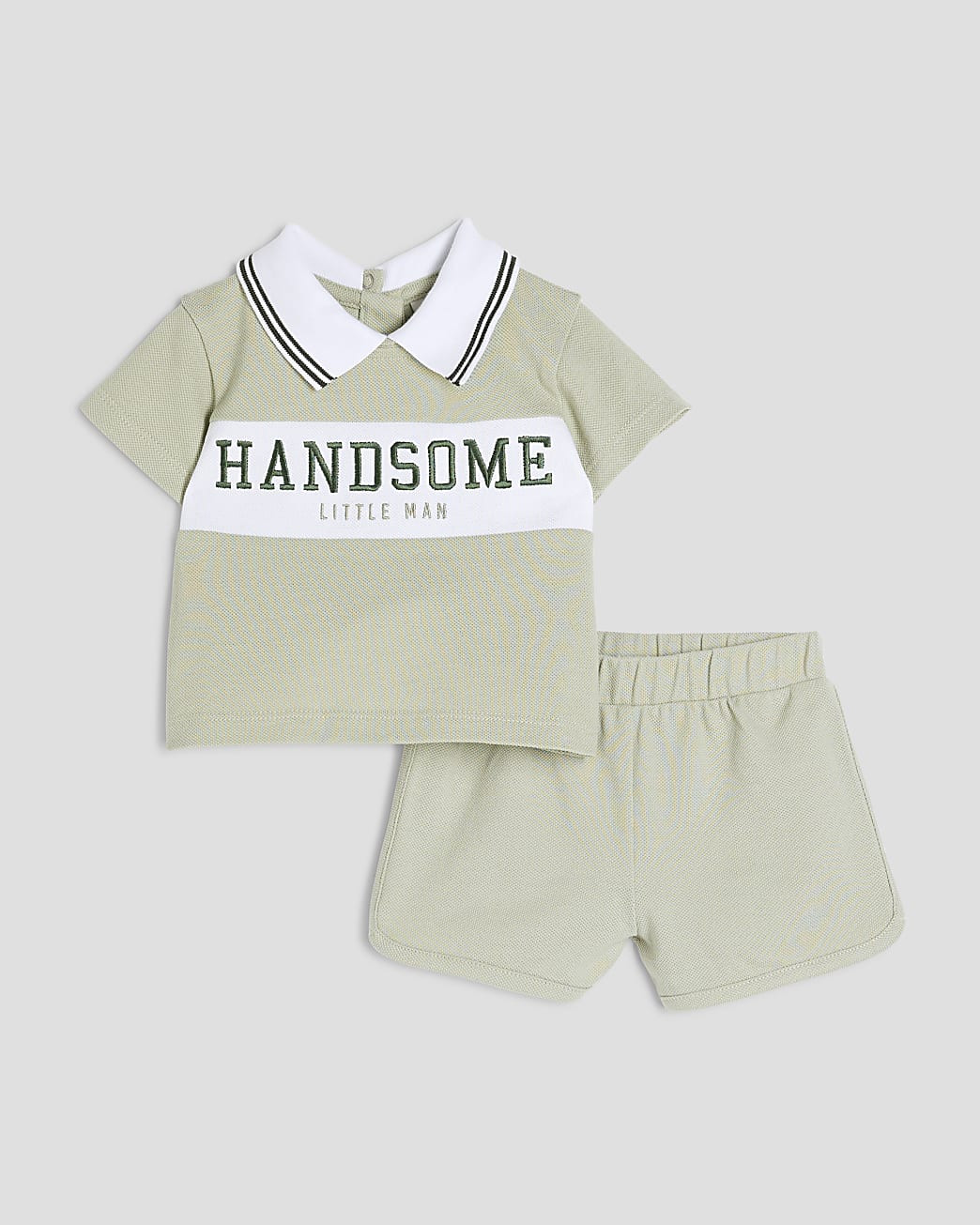 Baby Boys Khaki Handsome Shorts Set | River Island UK & IE
