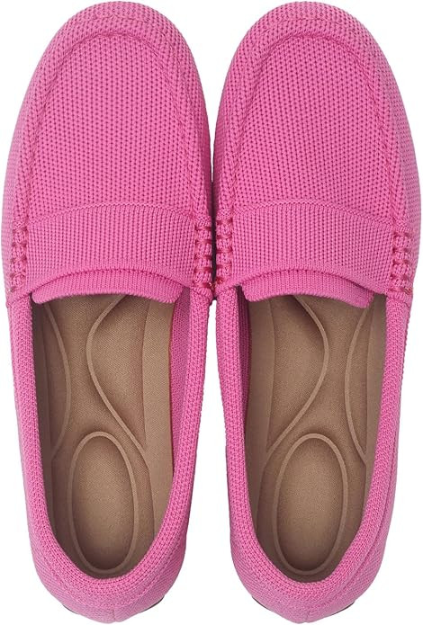 Women's Lightweight Knitted Loafers Casual Flat Shoes Comfortable Boat Shoes Flat Bottomed Breath... | Amazon (US)