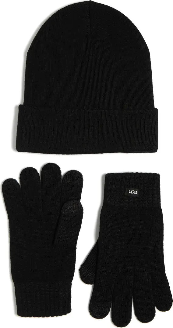 Knit Beanie & Tech Gloves Set | Nordstrom Rack